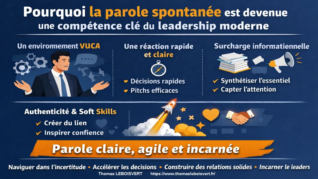 Pourquoi la parole spontanée est devenue une compétence clé du leadership moderne ?